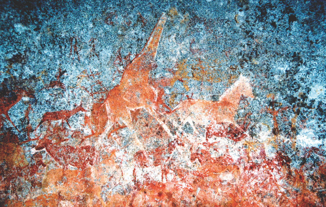 Prehistoric Nswatugi cave paintings, Matobo Hills, Zimbabwe, 2013. K8Carine/Wikicommons