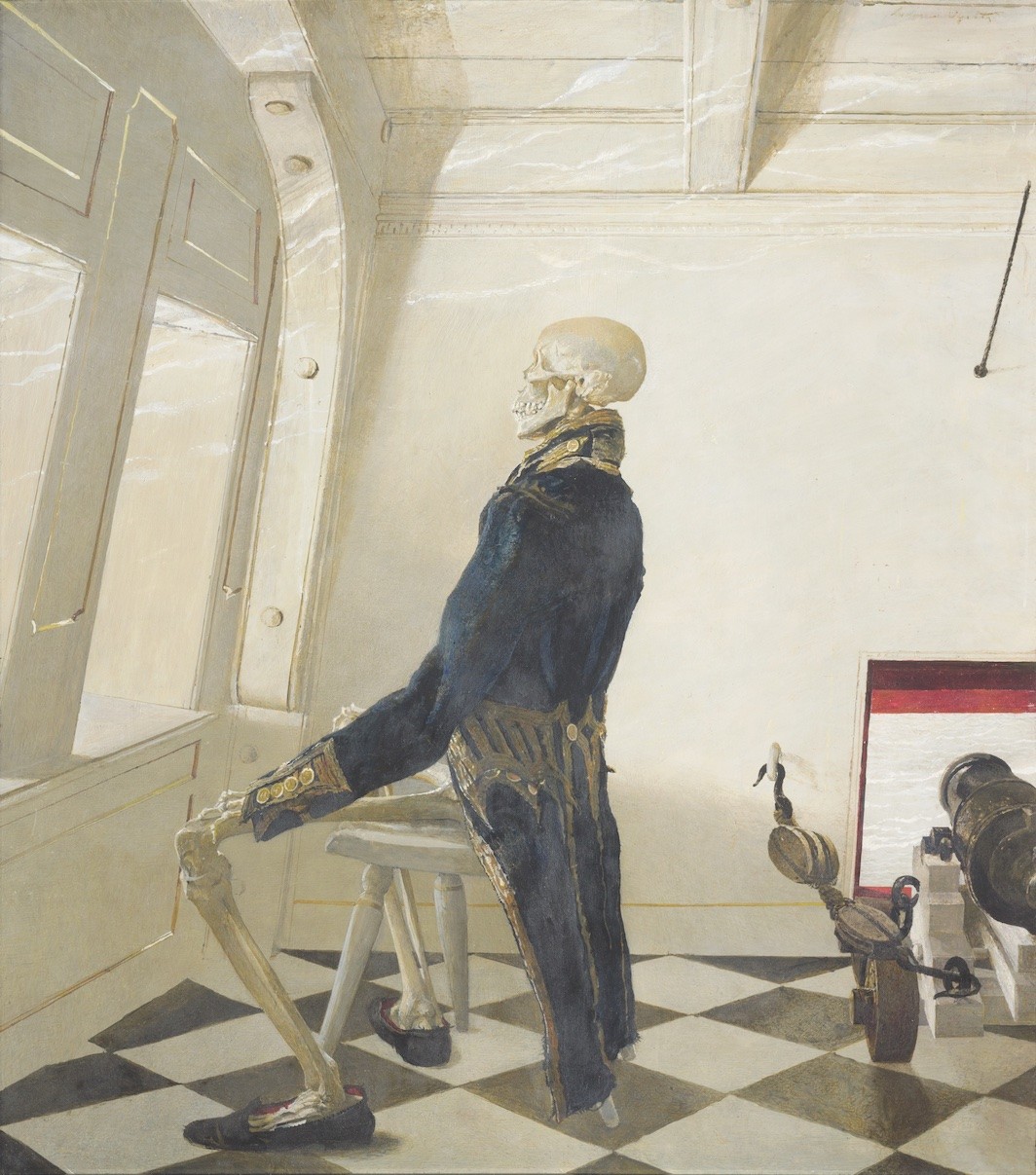 Andrew Wyeth, Dr. Syn, 1981, tempera on panel, 21 1/2 x 19". © Andrew Wyeth/Artists Rights Society (ARS); Collection of the Wyeth Foundation for American Art