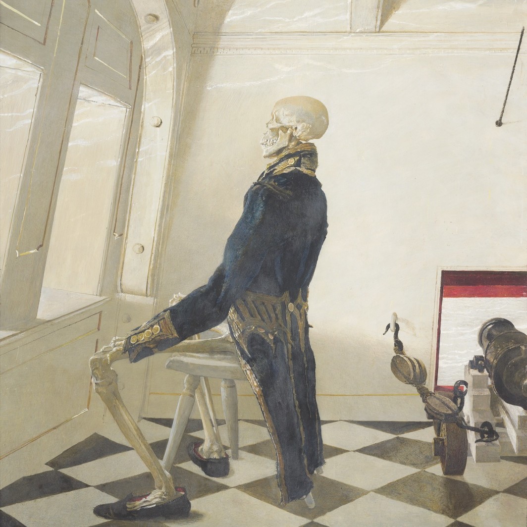Andrew Wyeth, Dr. Syn, 1981, tempera on panel, 21 1/2 x 19". © Andrew Wyeth/Artists Rights Society (ARS); Collection of the Wyeth Foundation for American Art
