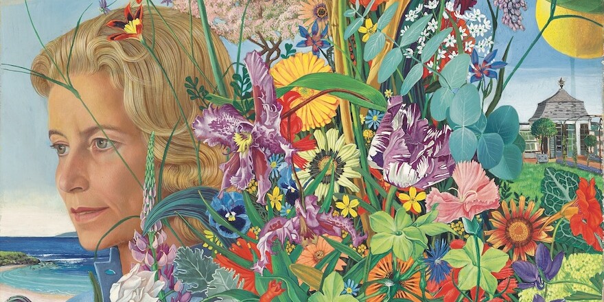 Mati Klarwein, Bunny Mellon, 1964, oil and tempera on canvas, 21 3/4 x 18 1/4". Oak Spring Garden Foundation.